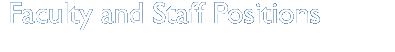 Faculty Openings