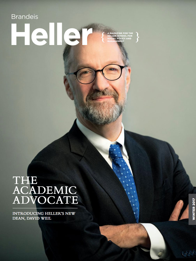 image of Winter 2017 Heller Magazine featuring photo of David Weil