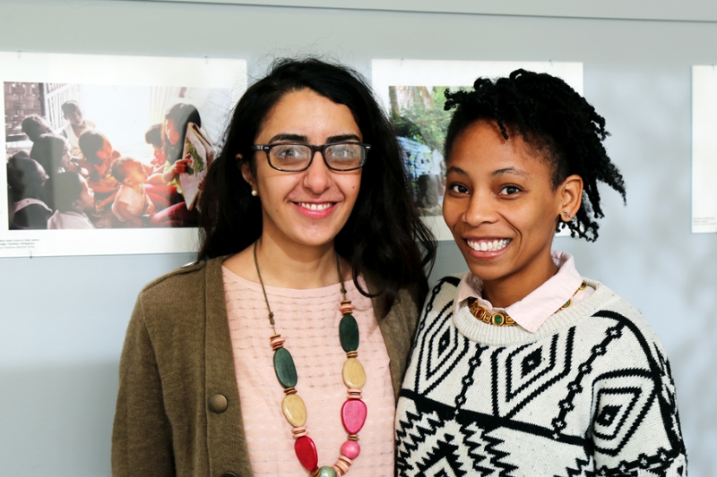 Phoenicia Lewis and Wafaa Arbash at the Heller School