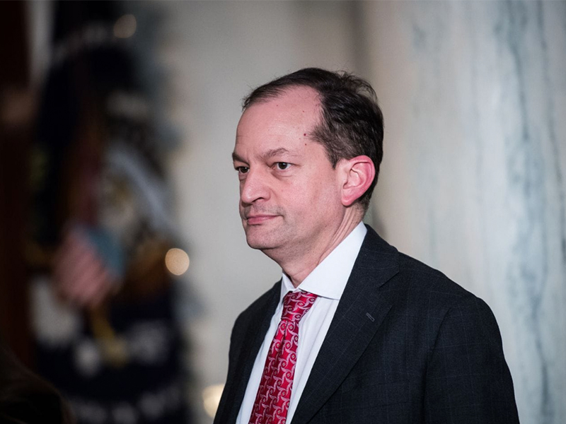 Alex Acosta gave a pass to Epstein years ago. He’s still at it as labor secretary.