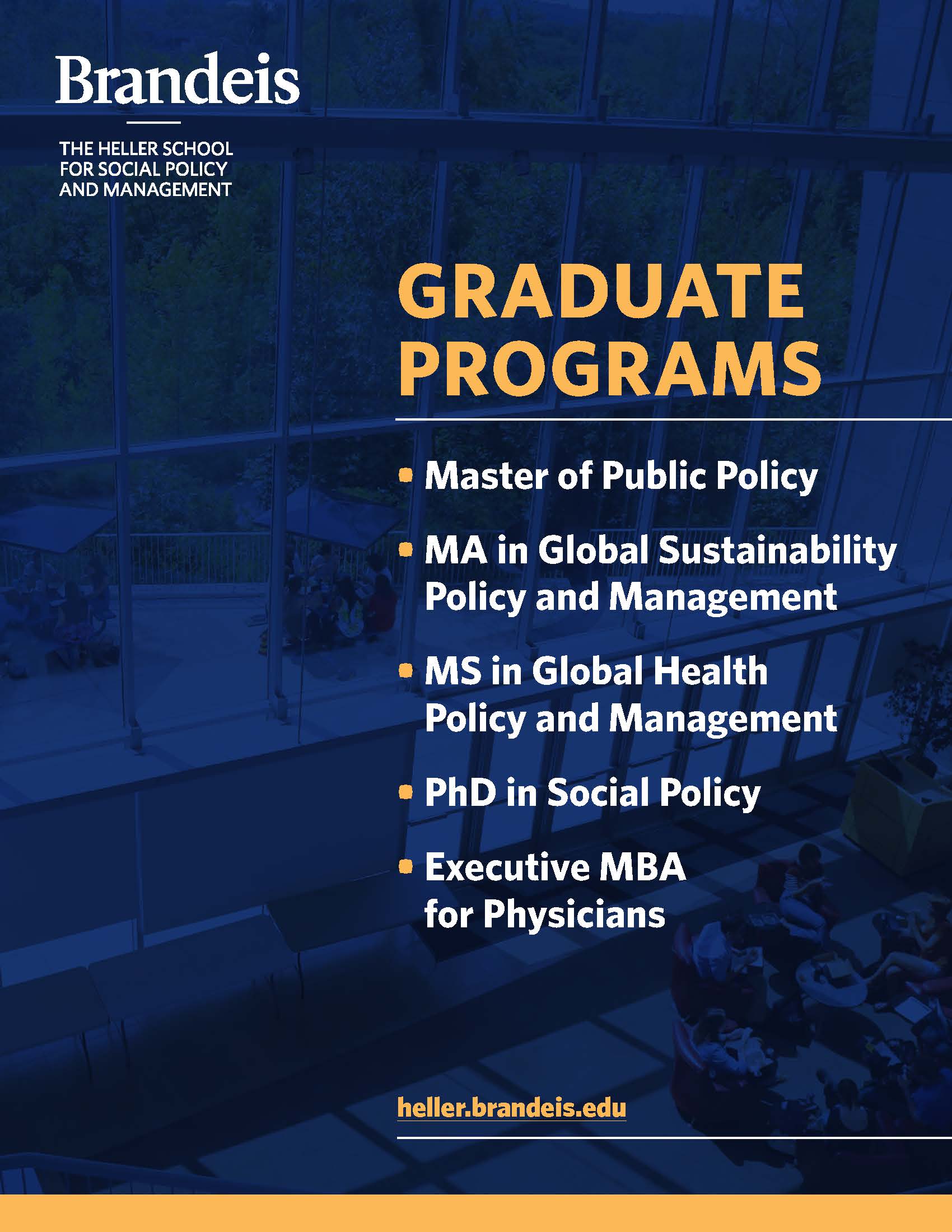 Cover of Heller programs brochure
