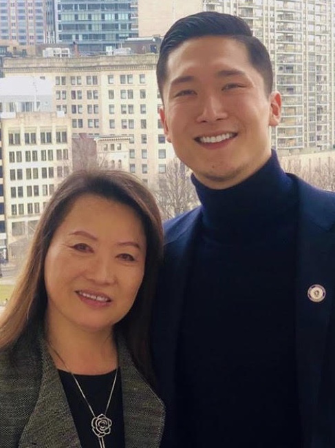 Sam Hyun, MPP’21 and his mother Donna Hyun