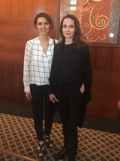 Shadi Sheikhsaraf with Angelina Jolie