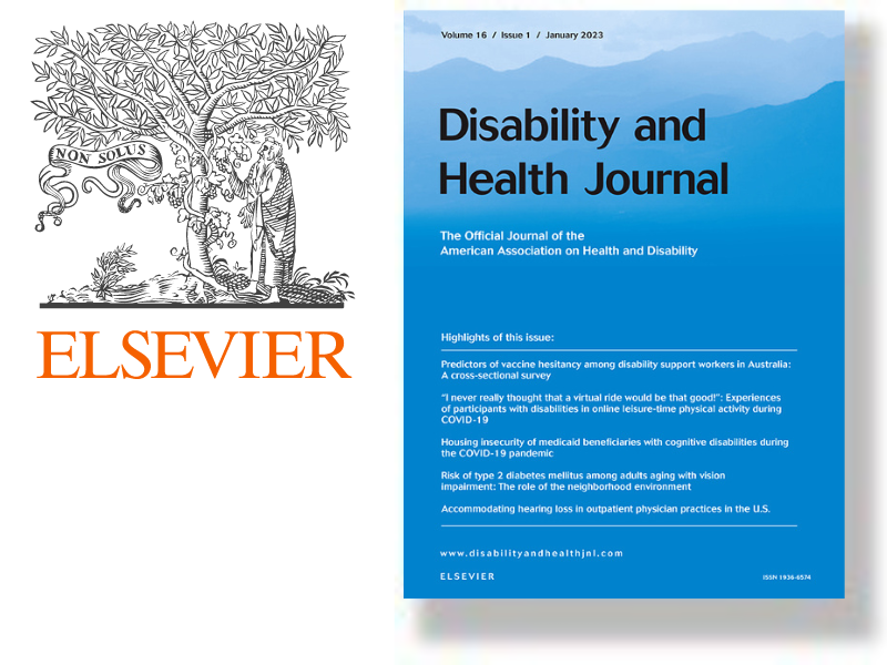 Disability &amp; Health Journal image with Elsevier logo