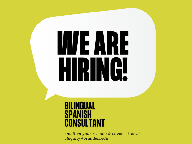 We Are Hiring a Bilingual Spanish Consultant