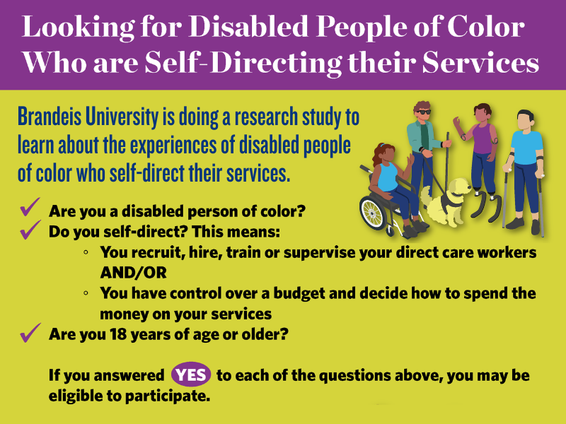 Looking for Disabled People of Color Who Are Self-Directing Their Services