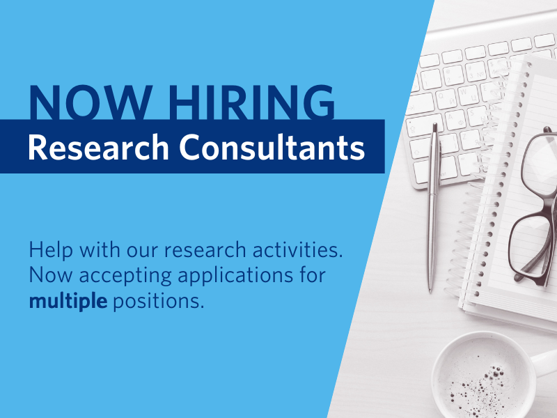 Now Hiring Research Consultants