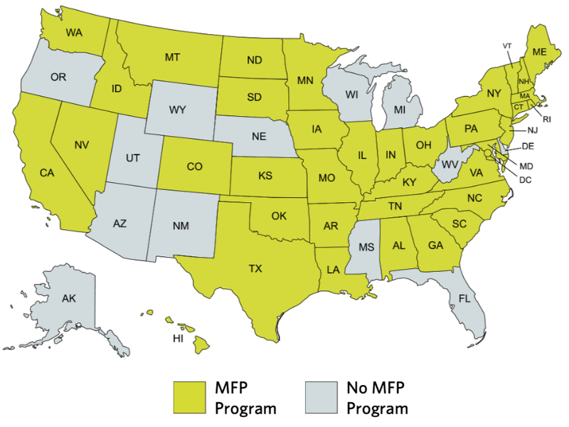 Map of States with MFP Programs
