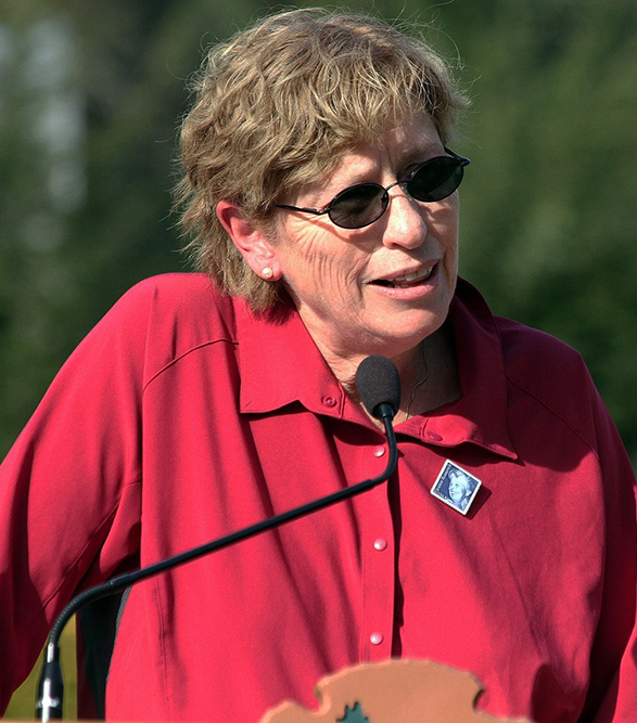 Susan P. Curnan speaking at Eleanor Roosevelt's 127th Birthday Party