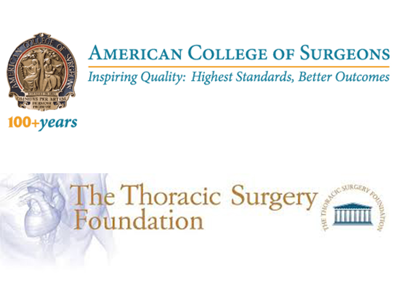 Logos of the American College of Surgeons and Thoracic Surgery Foundation
