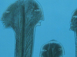 Blue illustration of heads for J-CASTE journal