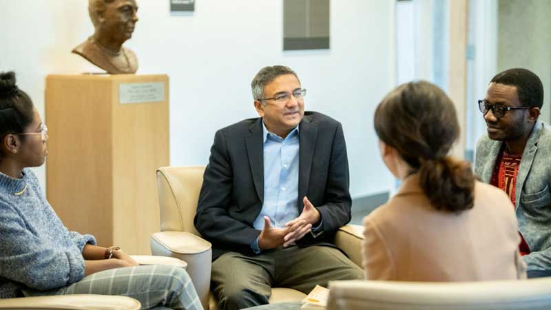 Professor Sampath with students