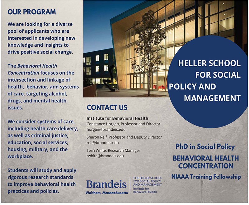 Image of flyer for PhD Program Behavioral Health Concentration