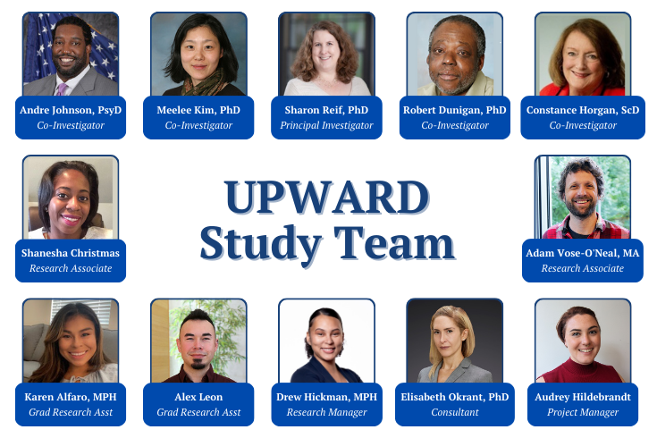 Composite photo of the members of the UPWARD study team