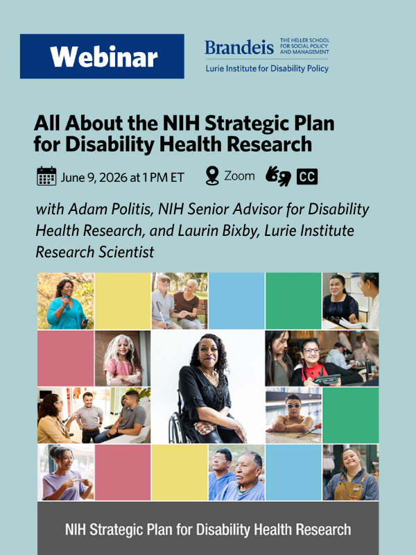 All About the NIH Strategic Plan for Disability Health Research (webinar)