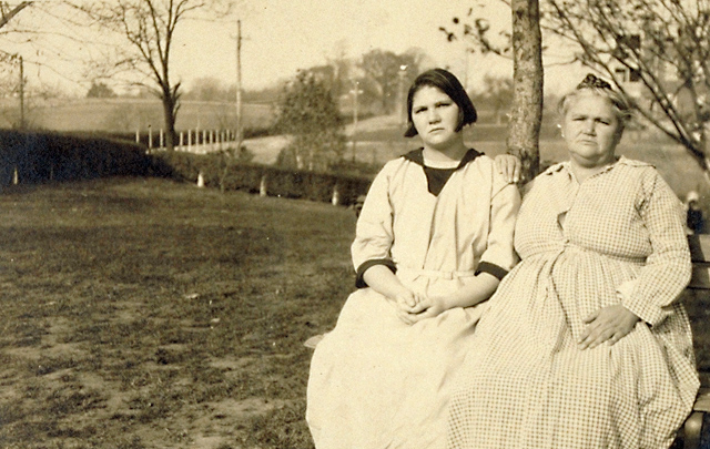 Carrie and Emma Buck at the Virginia Colony for Epileptics and Feebleminded taken by A.H. Estabrook the day before the Buck v. Bell trial in Virginia