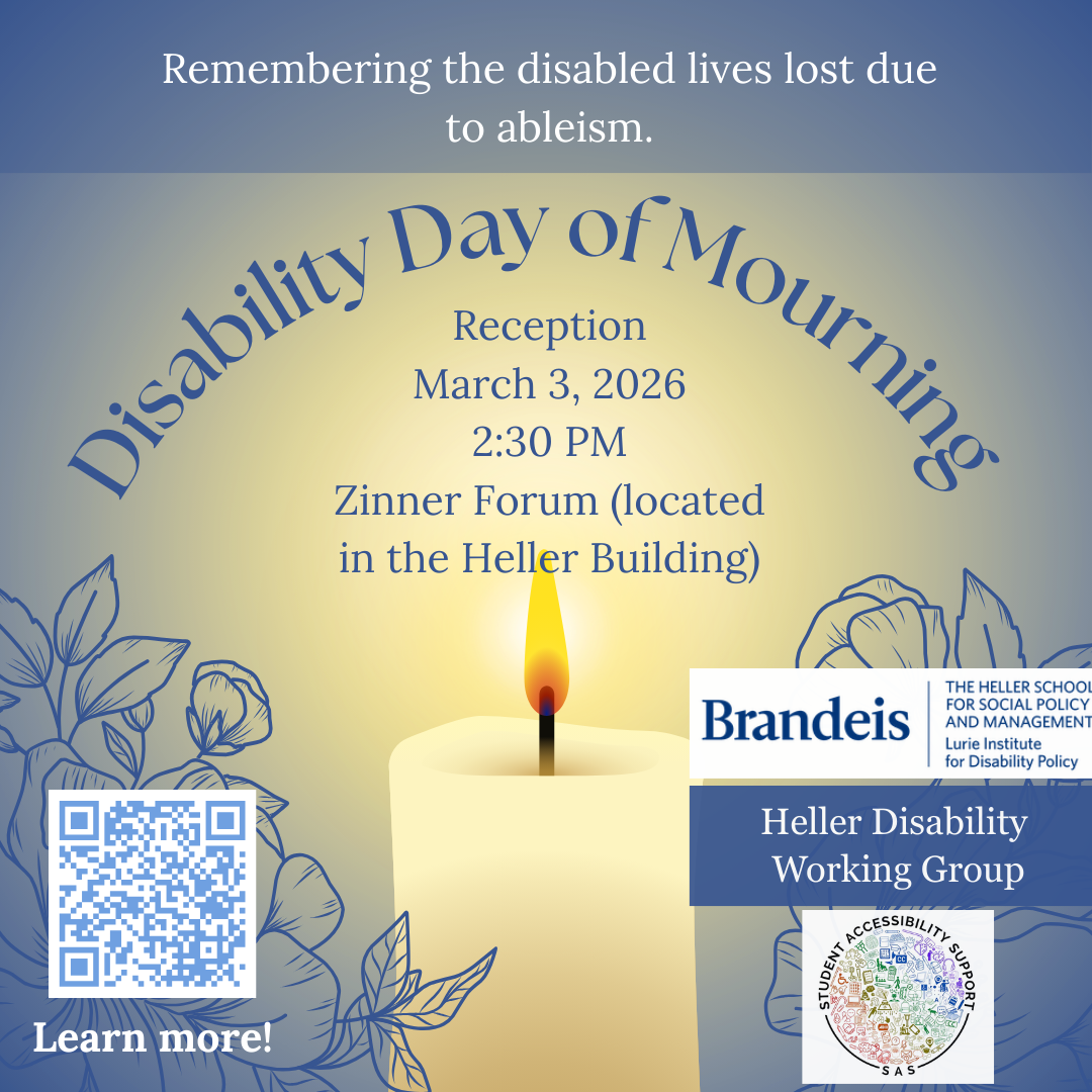 Heller School Disability Day of Mourning