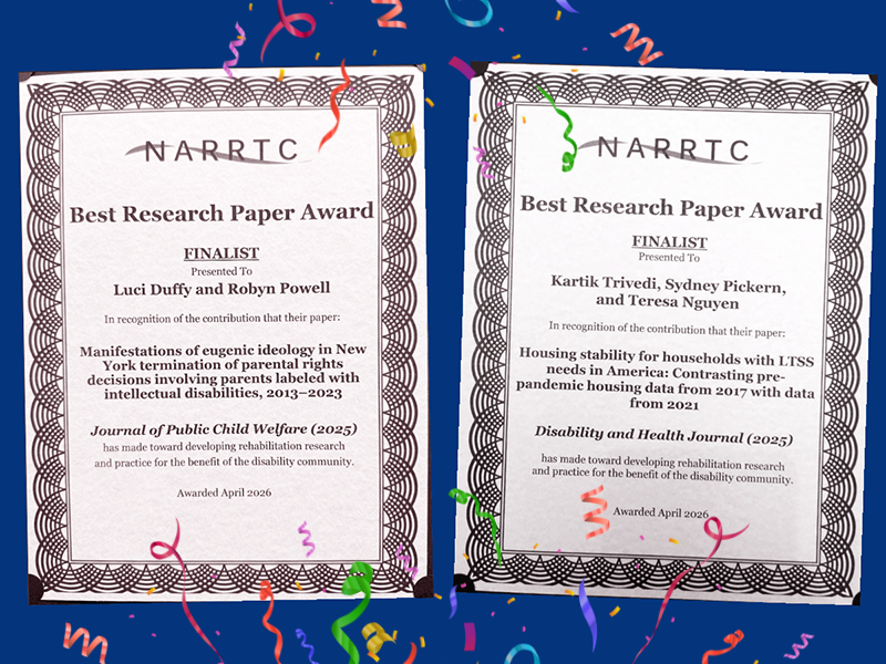 Lurie Institute Researchers Named as Finalists for NARRTC Best Research Paper Award 2026