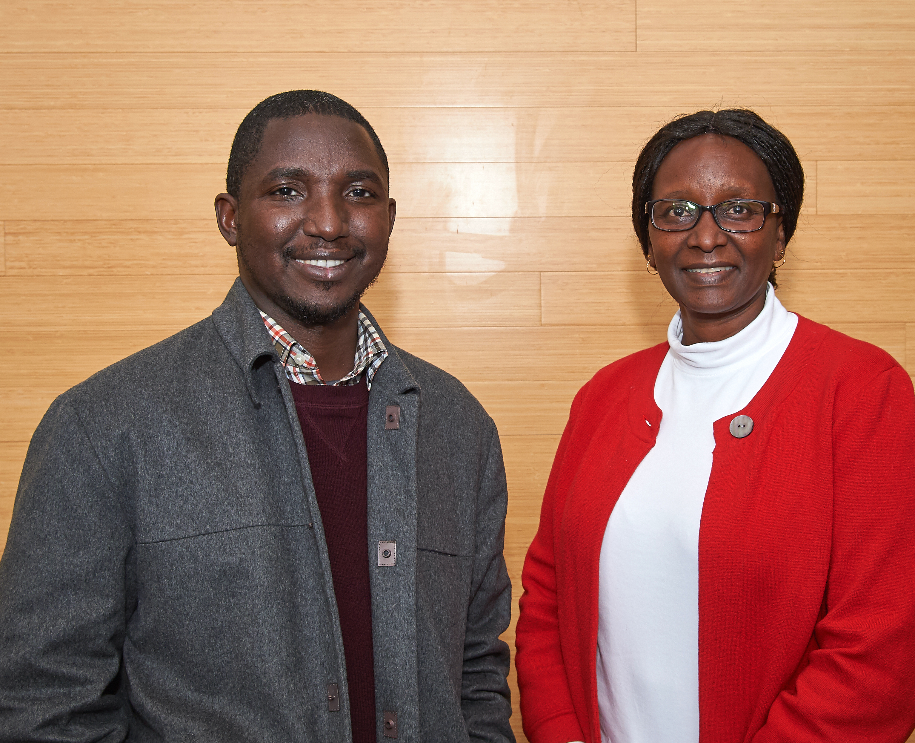 Photo of Lurie Postdoctoral Fellows Hussain Zandam and Serah Nthenge