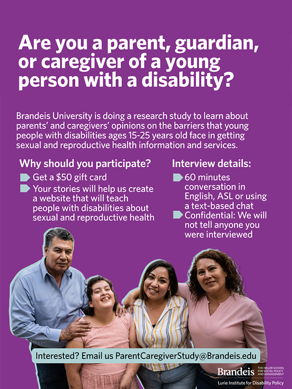 Sexual and Reproductive Health of Young People Study flyer (for parents, guardians, caretakers)