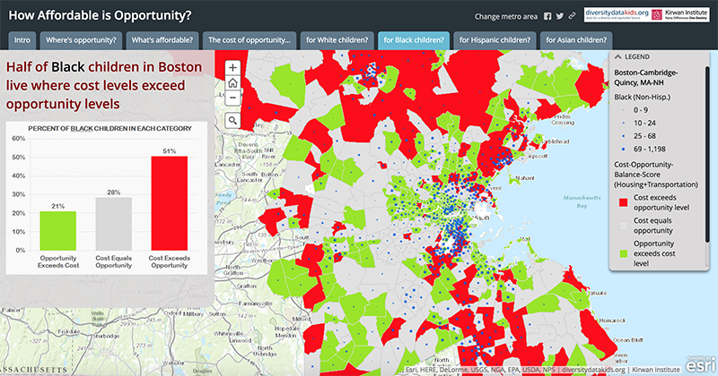 map of Boston opportunity cost
