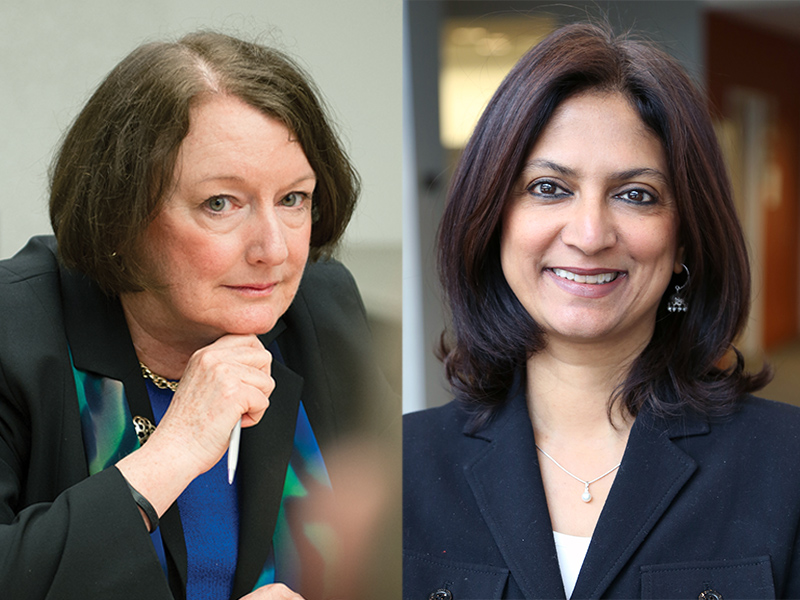 Constance Horgan (left) and Monika Mitra (right)