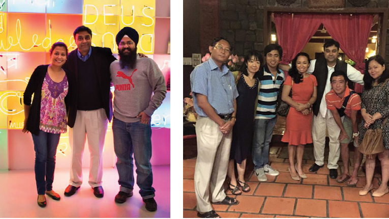 photos of alumni from Ravi's travels