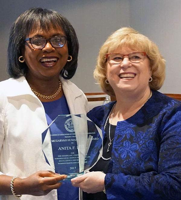 Anita Hill and TAANA president Randi Kopf