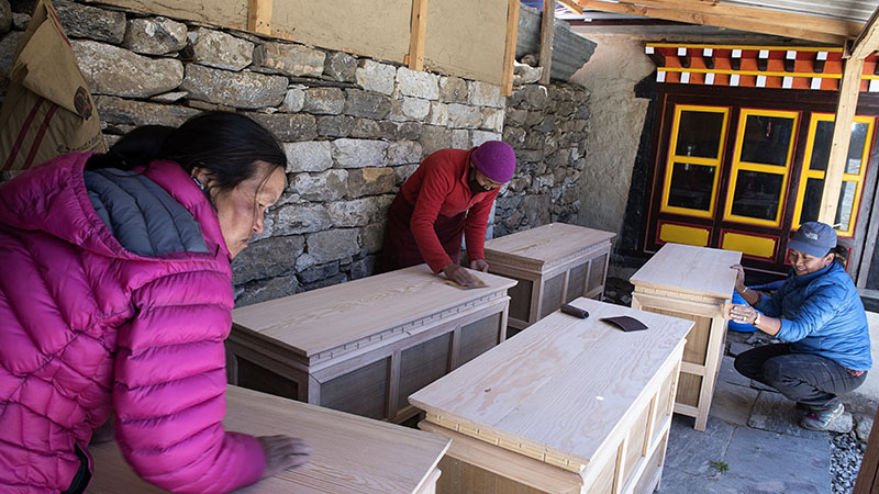 Rebuilding efforts for the Deboche convent in Nepal after the 2015 earthquake