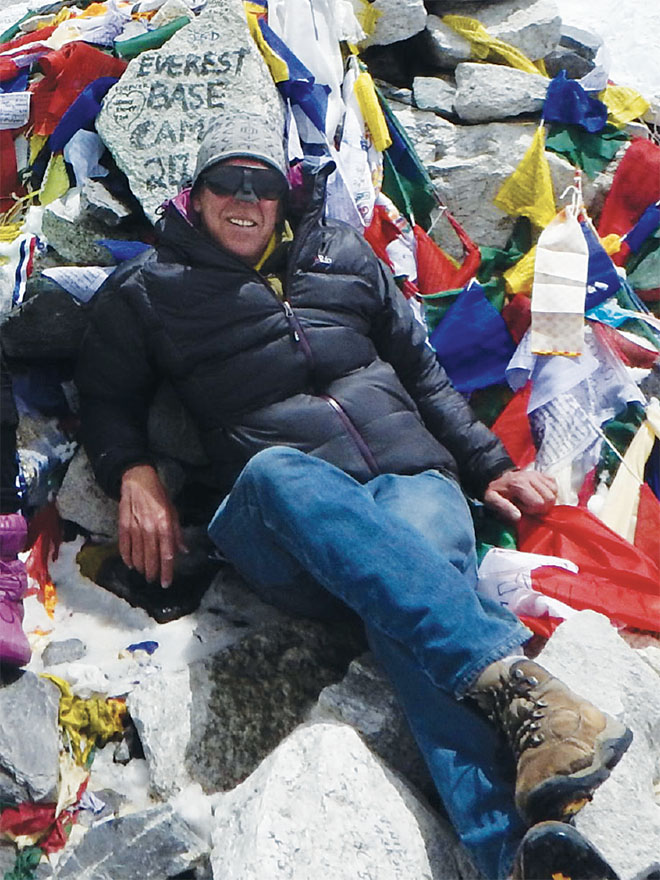 Dan Mazur, PhD'00, at Everest Base Camp