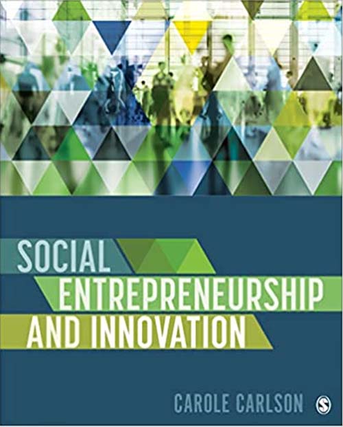 cover of textbook "Social Entrepreneurship and Innovation" by Carole Carlson with abstract artwork