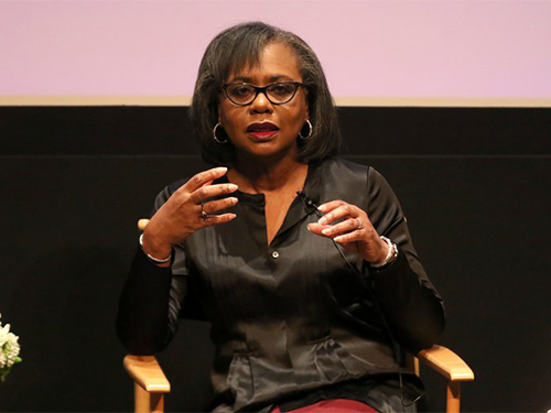 Anita Hill at a public speaking engagement