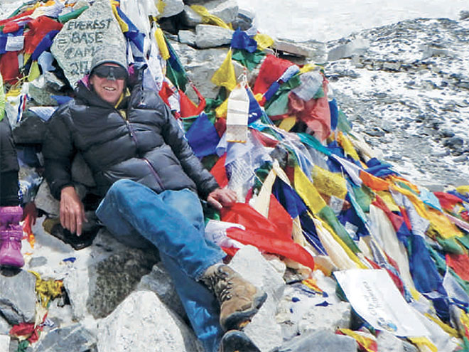 Dan Mazur, PhD'00, at Mount Everest Base Camp