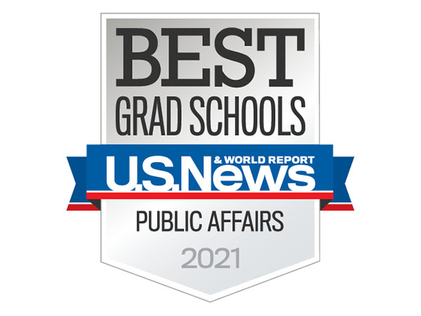 US News and World Report Best Grad Schools Public Affairs 2021 Badge