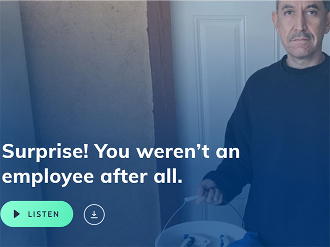 Marketplace: Surprise! You weren't an employee after all
