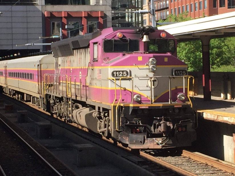 Commuter rail train at South Station