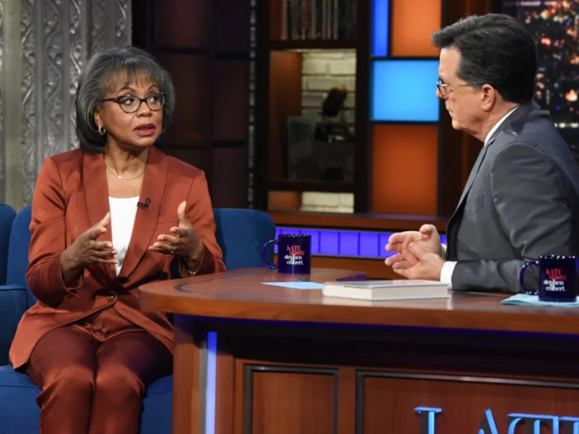 Anita Hill talking with Stephen Colbert on his show.