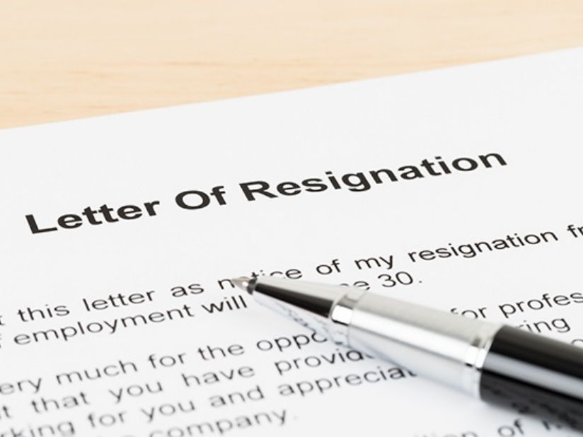A resignation letter and a pen