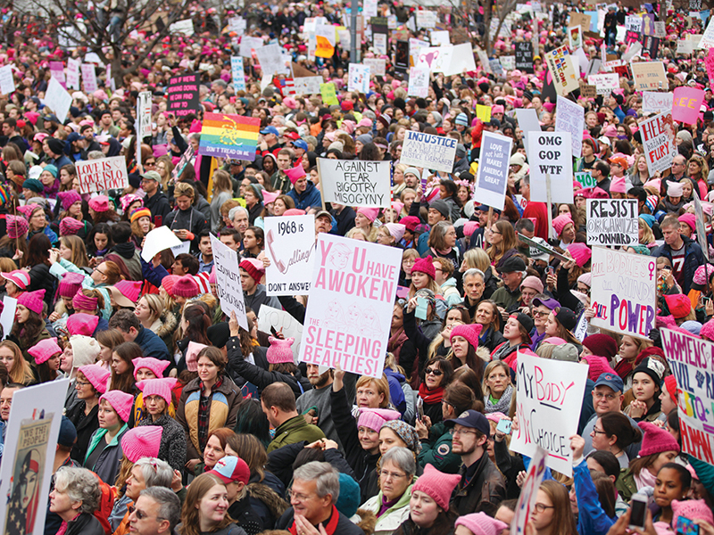 Photo of the Women's March, Washington, D.C., January 21, 2017, by Teresa Kroeger