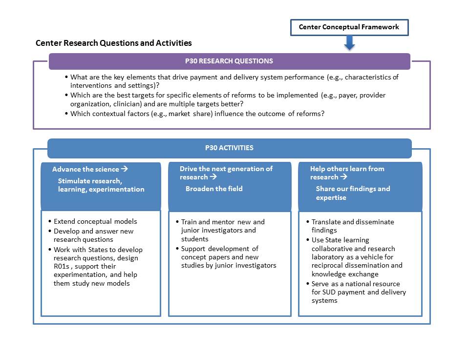 Brandeis/Harvard NIDA Center research questions and activities