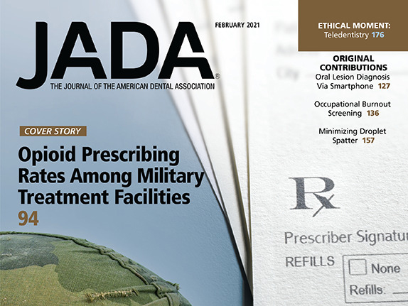 Cover of the Journal of the American Dental Association (JADA)