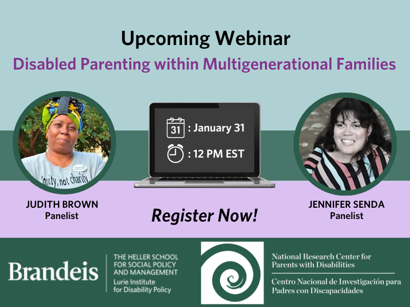 Disabled Parenting within Multigenerational Families webinar announcement