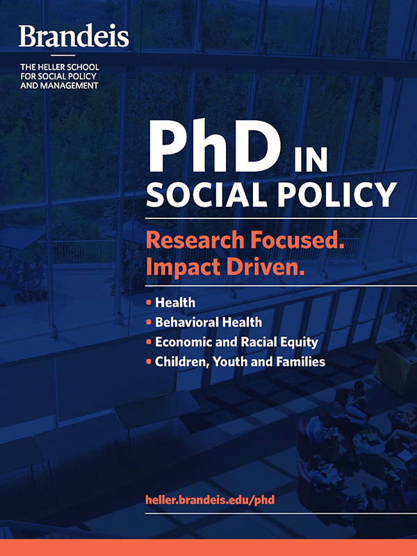 Cover of 2024 Heller PhD program brochure