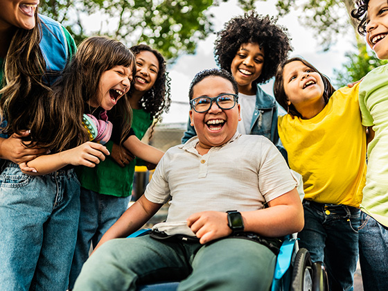 Group of children laughing