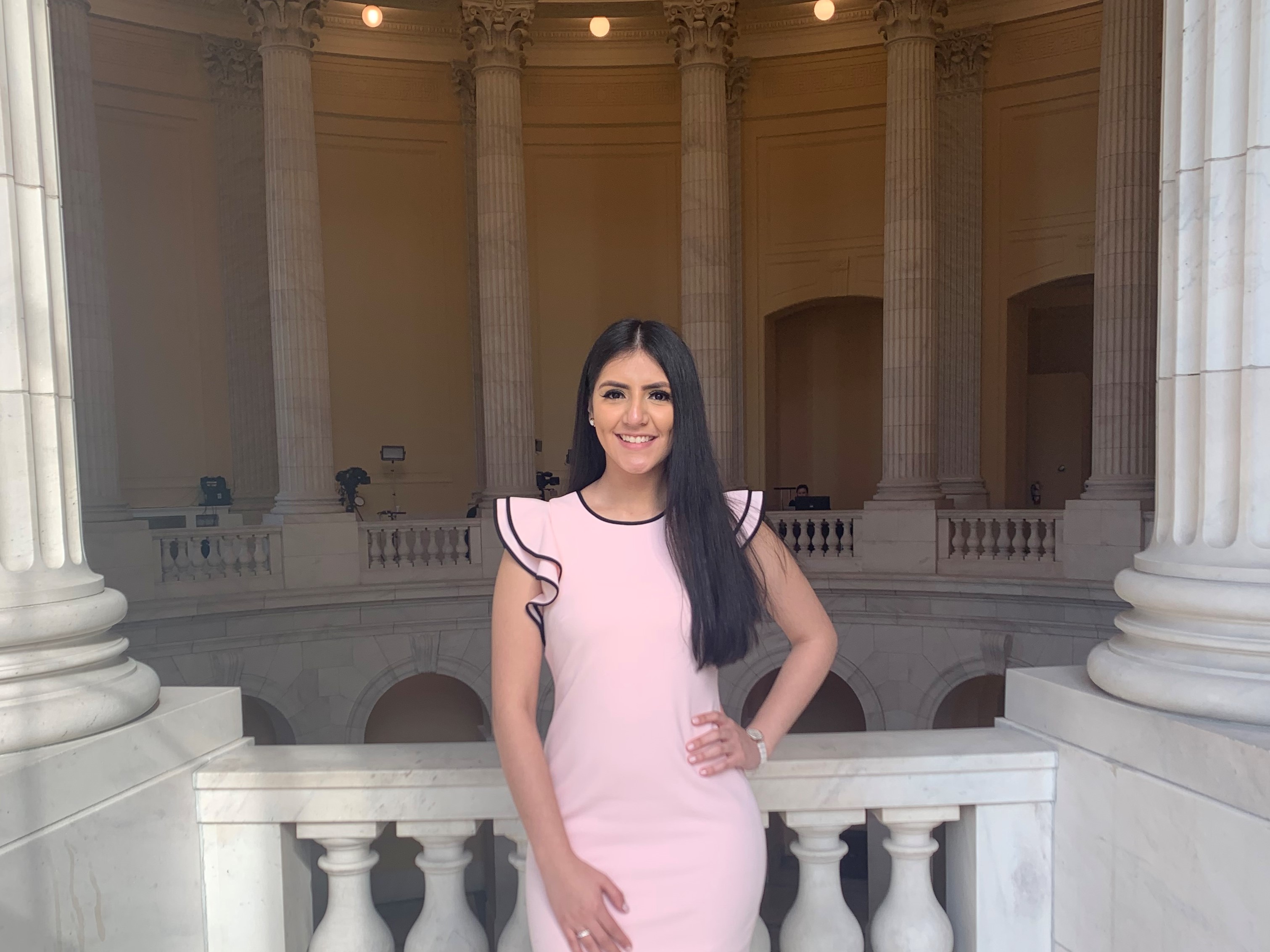 Irma Zamarripa at the Jefferson Memorial in DC