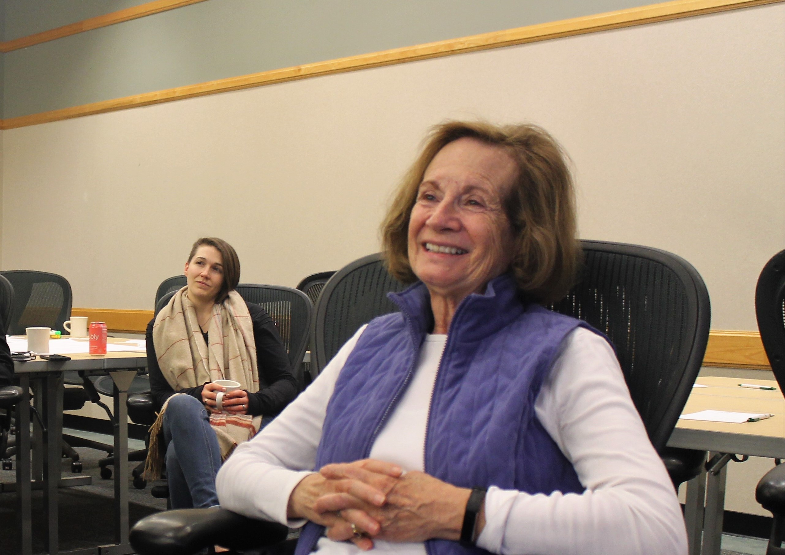 Segal Founder Phyllis Segal laughing during Fellow in Action Presentation