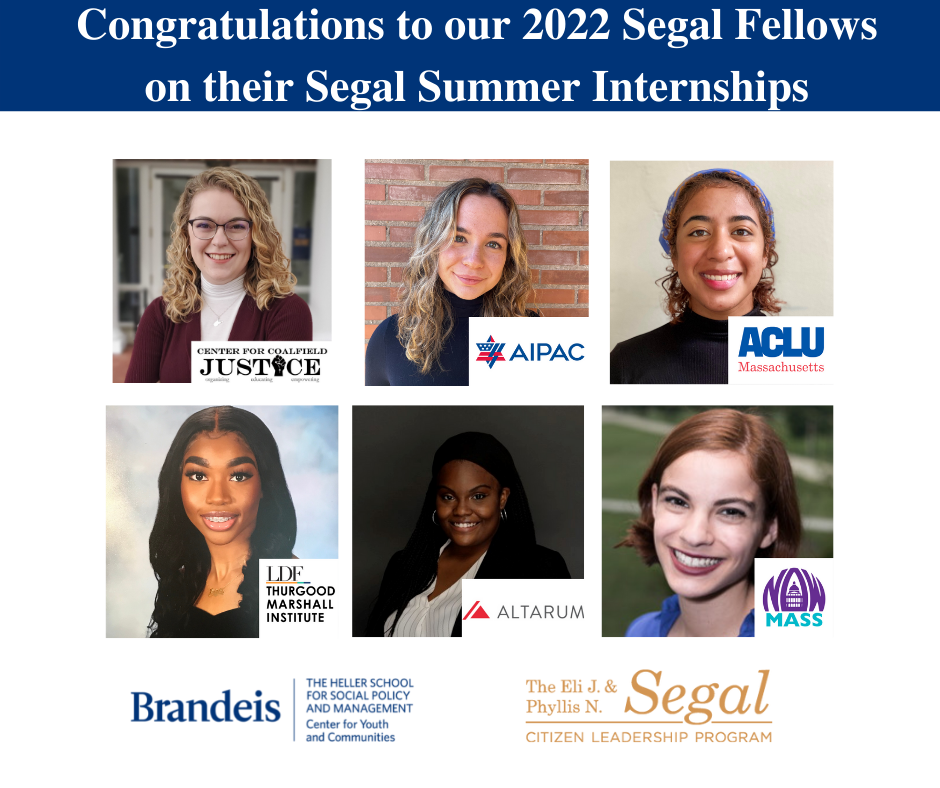 Banner of congratulations to 2022 Brandeis Fellows with headshots and partner logos
