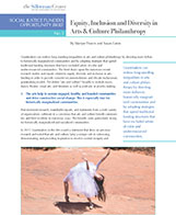Cover of Arts and Culture Philanthropy brief