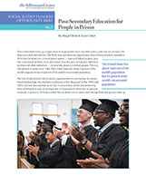 Cover of Post-Secondary Education for People in Prison brief