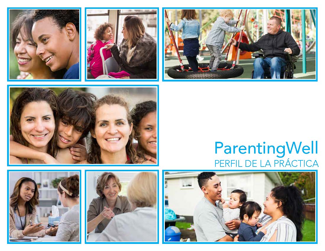 Images of families and children in the community and in meetings with practitioners.